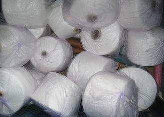 Raw Whtie 100% Spun Polyester Thread 20s/9 For Sewing , Wea