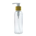 Spray plastic bottle with bamboo pump lotion cap