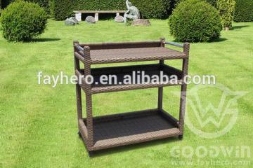 GW3247-SC AL frame PE wicker patio outdoor furniture special service cart