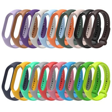 Silicone Sport polsbandarmband voor Xiaomi Band 3 4 5 6 7 Pro 8 NFC vervangende band