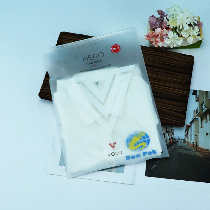 စိတ်ကြိုက်လိုဂို Frosted Slider Bags