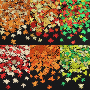 INTODIY 10g Mixed Color Maple Leaf Glitter Pack for Resin Crafts