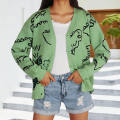 Frauen Dinosaurier Print Strickpullover