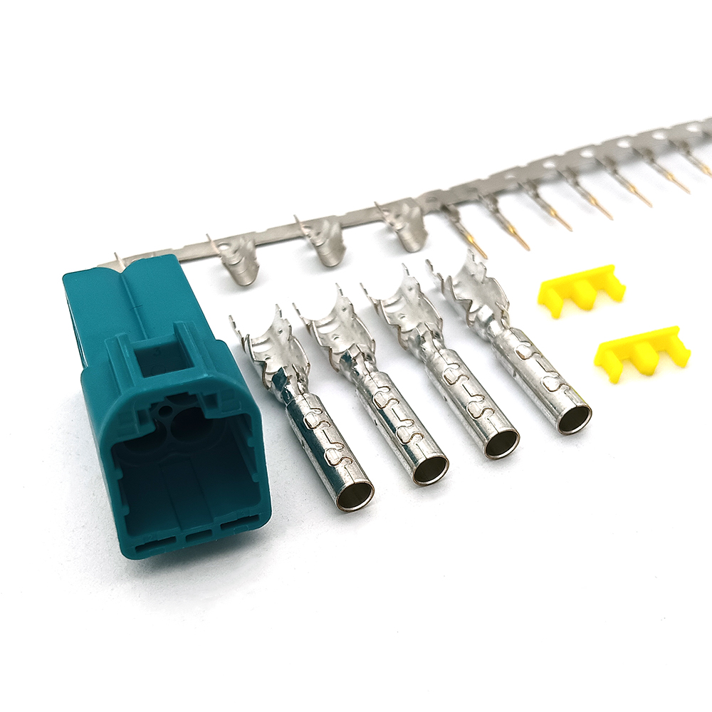 4 Pin Universal Mini Fakra Male Crimp Connector