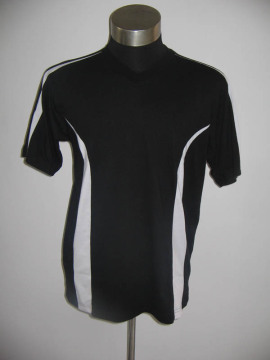 Men's white and black men's 100%cotton V-neck T-shirt