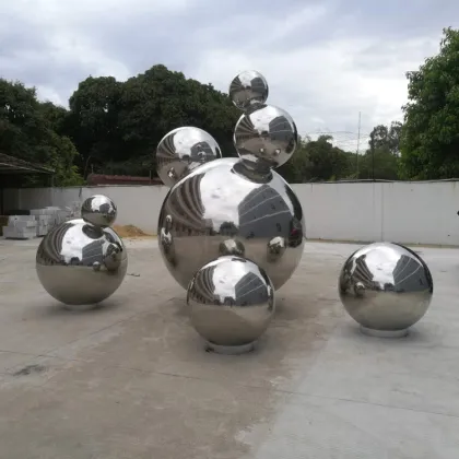 High quality stainless steel balls sculpture