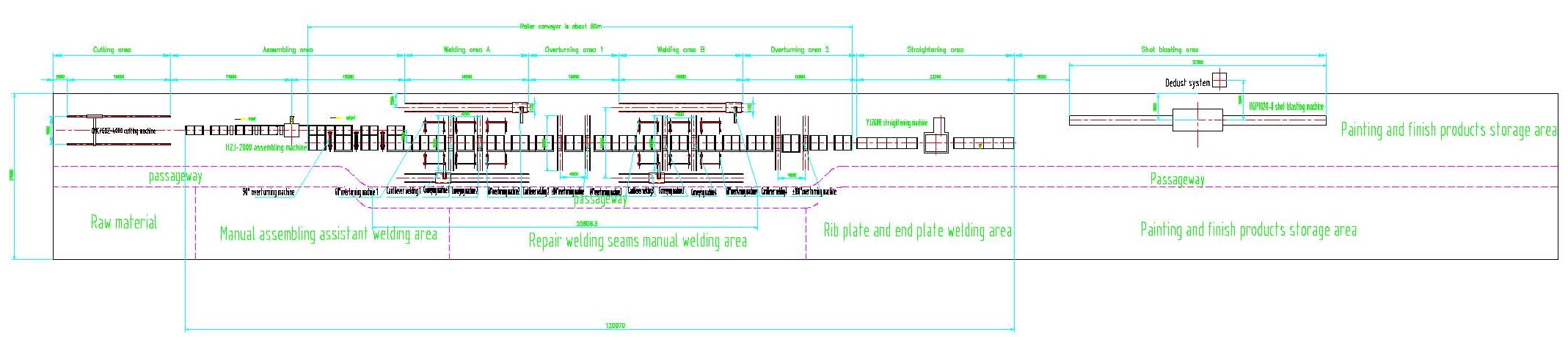 Heavy duty layout drawing