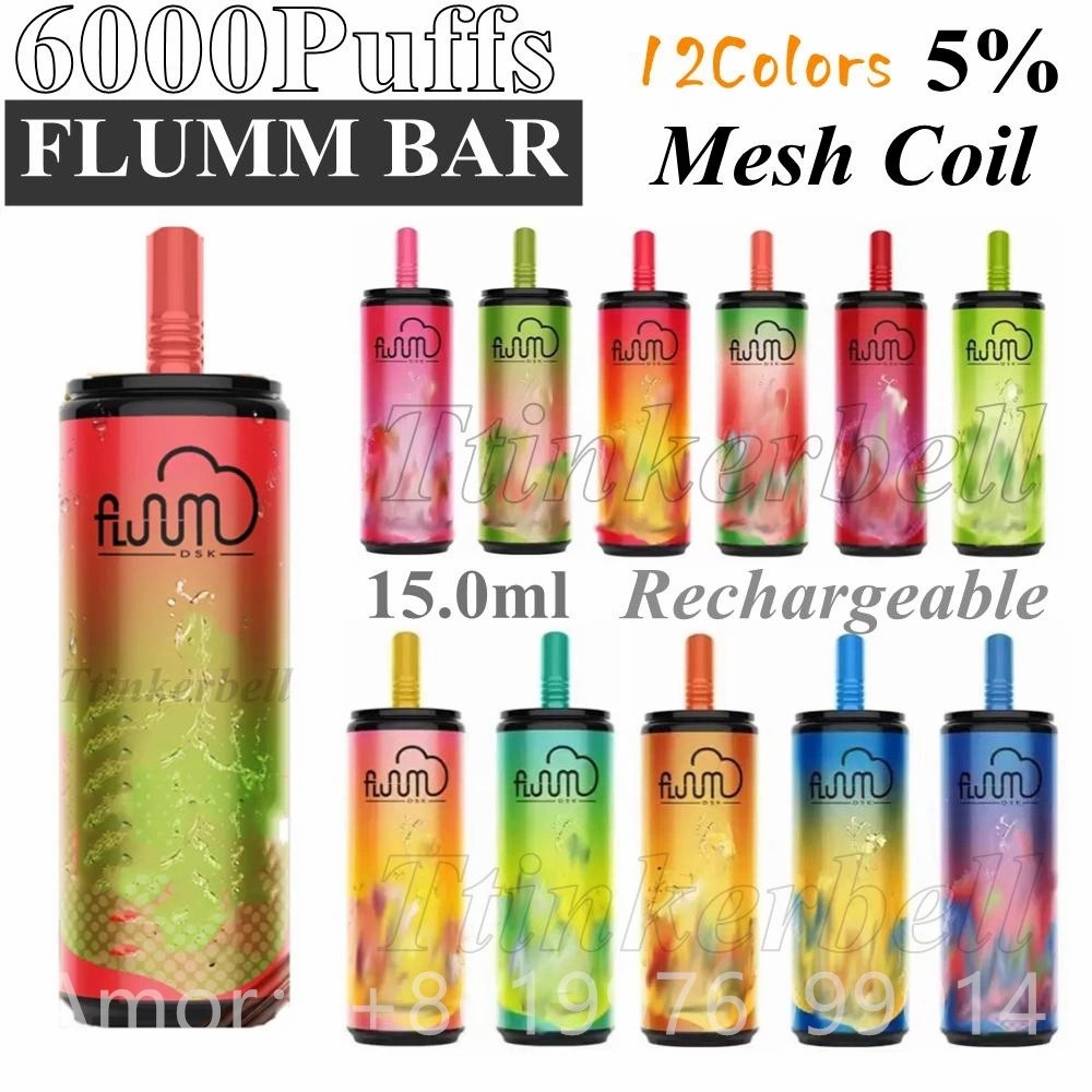 Barre de flucs rechargeable en gros 6000 Vape jetable