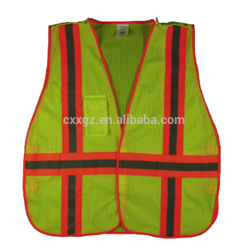 yellow mesh reflective safety vest