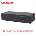 12 poorten Type-C Charger 360W Quick Charge