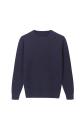 Pullover slim fit elasticizzato a punto ottomano lavorato a maglia da uomo