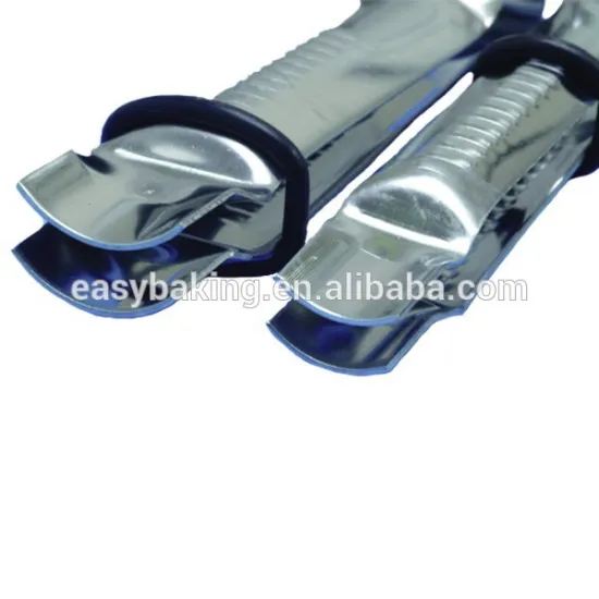 Set of 2 Cake Decorating Tools Closed Stainless Steel Fondant Crimper Curve Shaped Plain