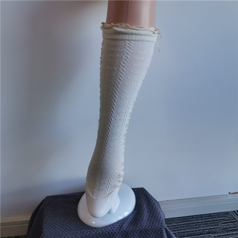 White Lace Knee Highs Socks