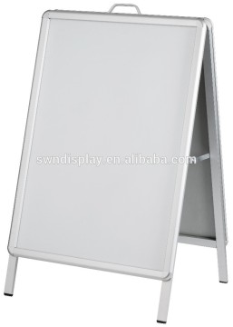 32mm aluminum round corner poster stand, silver color with handle