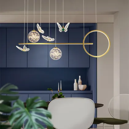 Nordic Restaurant Chandelier Modern Simple LED Lamp