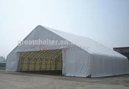 low cost workshop building fabric covered workshop structure
