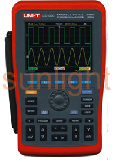 Digital Handheld Storage Oscilloscope, 25MHz Bandwidth, Dual Channel, 250MS/s Sample Rate, USB Communication, UTD1025C