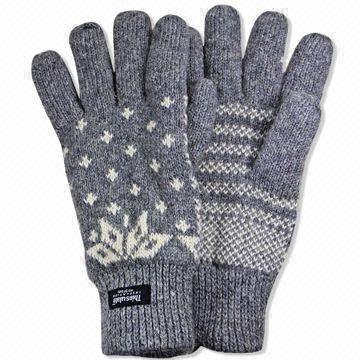 Winter gestrickte Handschuhe mit Jacquard-Design, hergestellt aus Acryl