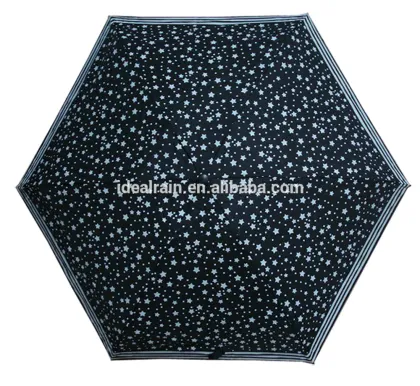 Black Midnight Starry Sky Twinkle Umbrella