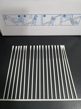 Oral flocked Swab with ABS sticker