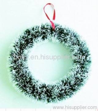 Plastic Christmas Tinsel Wreath Decoration 