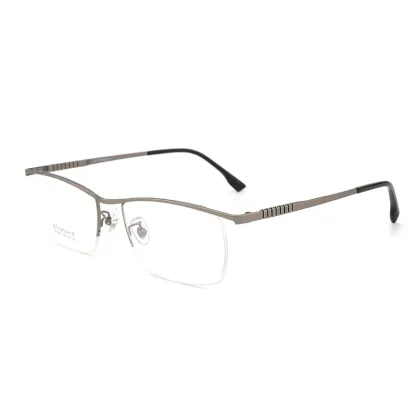 Inventory Optical Eyeglasses Titanium Half Rim Eyewear Frame