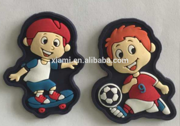 high sale well design happy little boy shape 2D soft pvc label