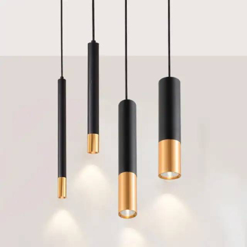 Black and Gold LED Hanging Lamp for Studio, Desk, Bar, and Dining