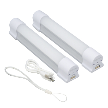 4ft Length White PC Body LED Charging Tube - USB Portable Emergency Light for Hotels