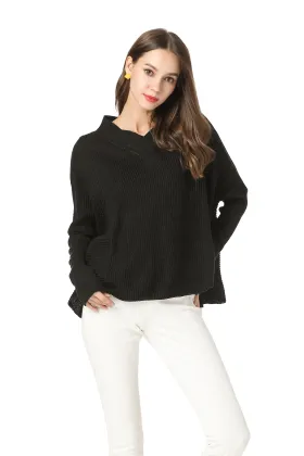 Gradient Color Cotton Pullover Fashion Sweater