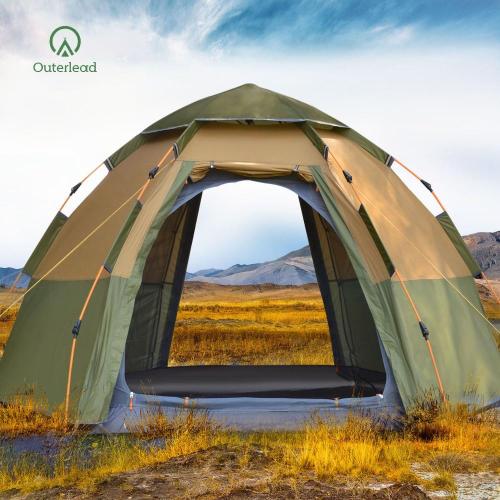 Outerlead 4-6 Person Waterproof Instant Hexagon Cabin Tent