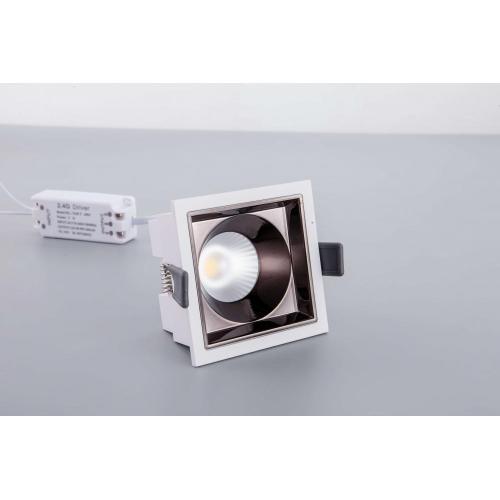 12W 6000K 2.4G Remote Control Led Square Spotlight-Aluminum