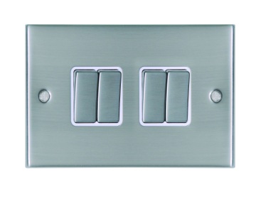 10 AMP 4 Gang 2 Way Stainless Switch
