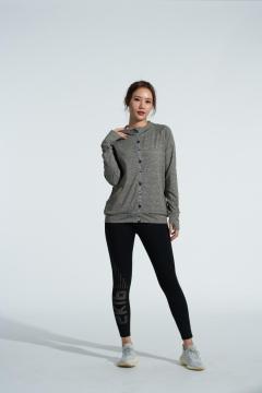 WOMEN'S T-SHIRT WITH PRINT ZIPPER ON PLACKET