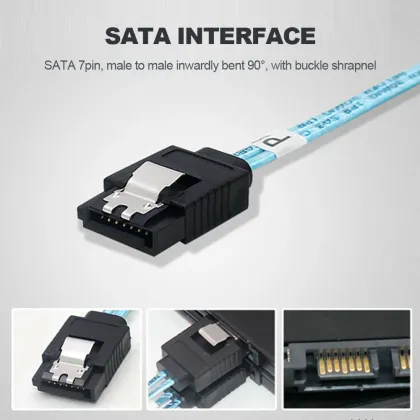 90 Degrees SATA 3.0 Mini SAS Cable 6Gbps 4 SATA to 4 SATA 7 Pin SSD Data Cable