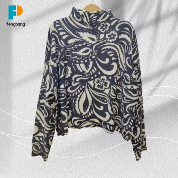 Soft Cotton Retro Sweater with Cashew Flower Print