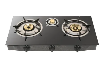 Glass Desktop 3 Burner Gas Stove