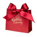 Bolsa de papel de regalo de dulces de boda personalizada con arco