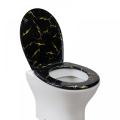 Black Duroplast Toilet Seats in Gold-Dust Glitter Effect