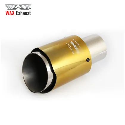 AK Stainless Steel Chromed Golden Exhaust Muffler Tips for Enhanced Performance