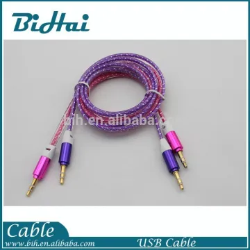 crystal nylon braied audio cable