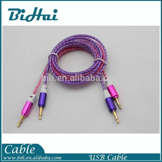 crystal nylon braied audio cable