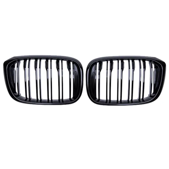 High Quality Double Slat Gloss Black Grille for BMW X4 G02 2017+