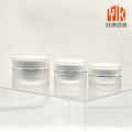 Tarros de crema cosmética de acrílico transparente esmerilado