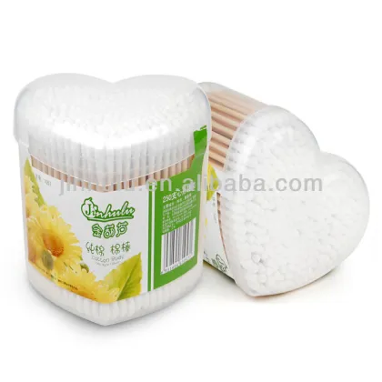 250pcs High quality wooden q-tips makeup swab from jinhulu cotton bud manufacturer