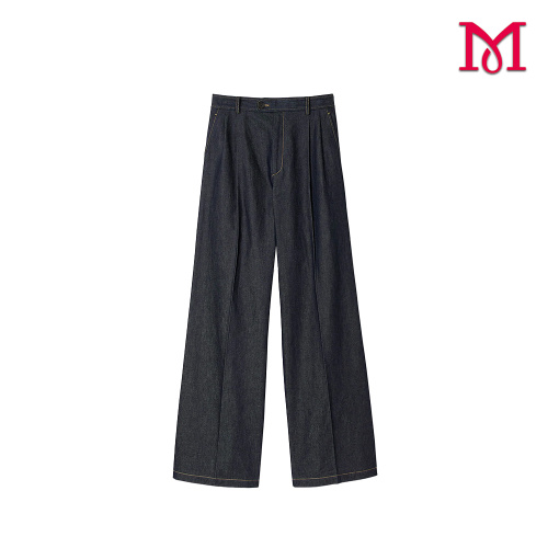 Pantalones de mezclilla oscuros de moda para damas