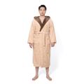 Thick Warm Flannel Fleece Luxury Hooded Hotel Bathrobe