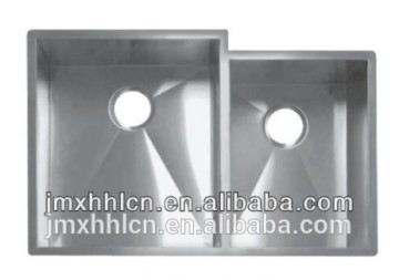 cUPC Stainless Steel Kitchen Sink for America, Double Bowl Stainless Steel Handmade Wash Sink HM3221L