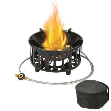 Portable Camping Gas Burner with 7-Core Strong Fire Power: Ideal Outdoor Cooking Stove for Hiking, Fishing & More