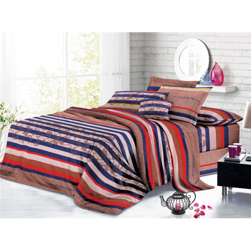 Indoor Polyester Cotton Striped Plain Dyed Bed Covers